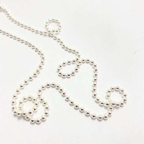 Ketting zilver (925) "Balletjes"