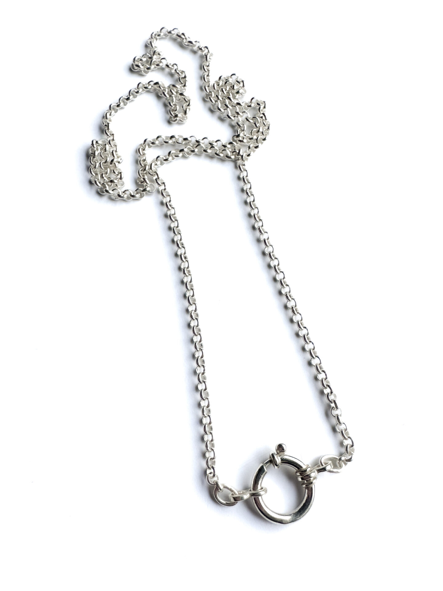 Necklace silver (925) Jasseron with big clasp - Image 3