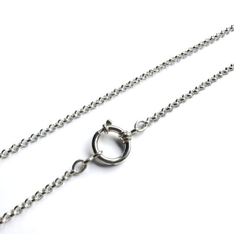 Ketting zilver (925) Jasseron met grote veerring