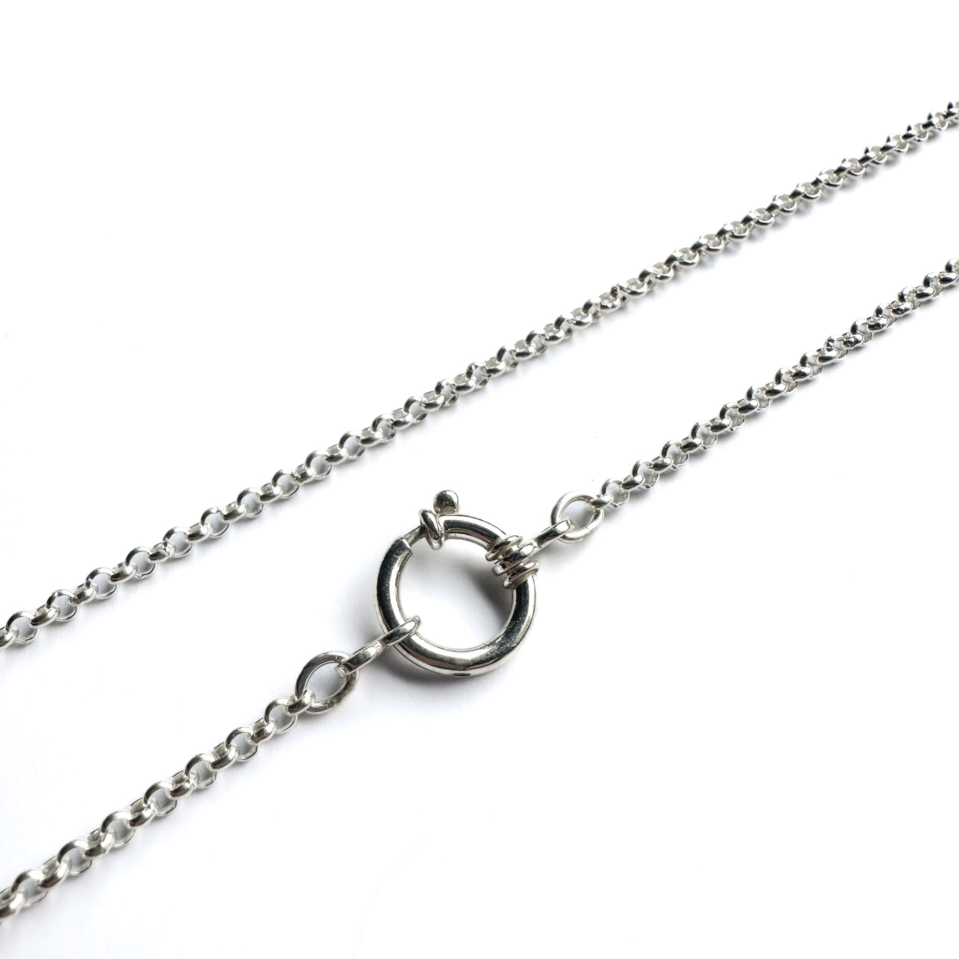 Necklace silver (925) Jasseron with big clasp