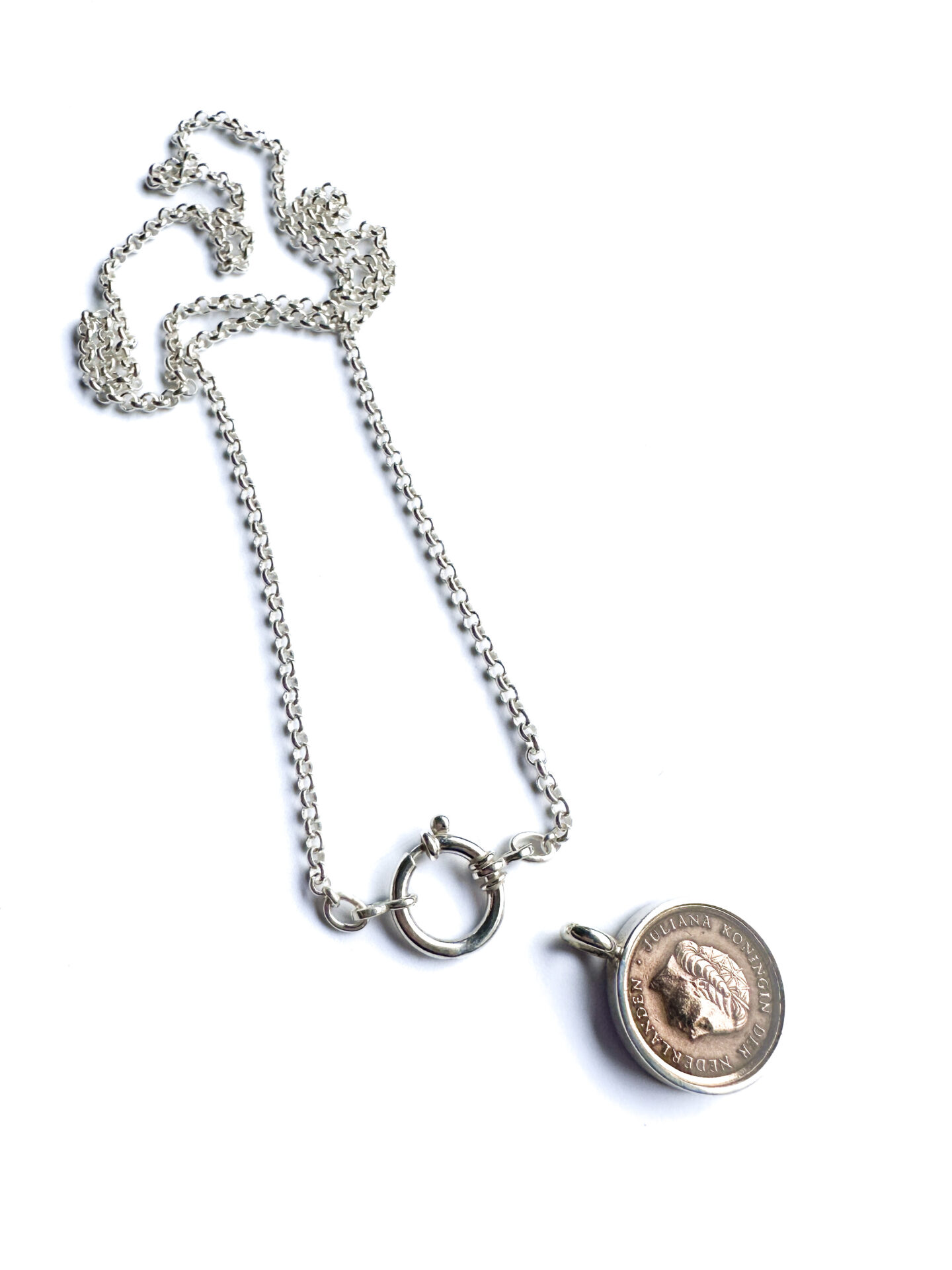 Necklace silver (925) Jasseron with big clasp - Image 4